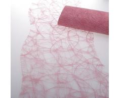 Deko AS GmbH Sizoweb Tischband Wellenschnitt Altrosa ca. 25 cm Rolle 25 Meter 64W 044-R 250