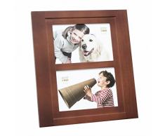 Deknudt Frames S59KH2 Bilderrahmen 10x15 Dunkelbraun, 2 Bilder 10x15 Holz Fotokader