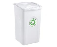 Stefanplast BEGREEN Abfalleimer, 50 l, Weiß