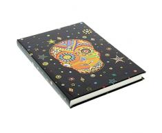 Goldbuch Notizbuch A5, Generation Y Skull, 200 chamoisfarbene Blankoseiten, Kunstdruck mit Goldprägung und Relief, Schwarz, 64313
