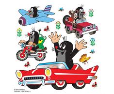 AG Design kleine Maulwurf Kinderzimmer Wand Sticker, PVC-Folie (Phtalate-Free), Mehrfarbig, 30 x 30 cm