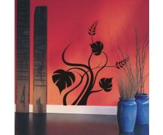 INDIGOS WG30458-31 Wandtattoo w458 Pflanze Gewirr BlÃ¤tter Wandaufkleber 120 x 109 cm, rot