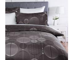 AmazonBasics - Bettwäsche-Set, Mikrofaser, 200 x 200 cm, Industrial-Grau