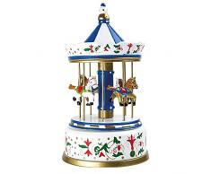 small foot Nostalgie-Karussell“, groß Spieluhr, Holz, Mehrfarbig, 16 x 16 x 28 cm