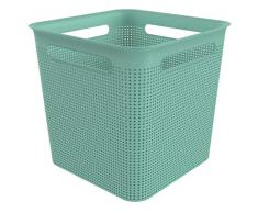 Rotho Brisen Aufbewahrungsbox 18 l, Kunststoff (PP), Türkis, 18 Liter (29 x 29 x 28 cm)