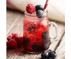 Kilner Trinkgläser mit Henkel und Drehverschluss-Deckel 140 ml Einkochglas, Glas, transparent