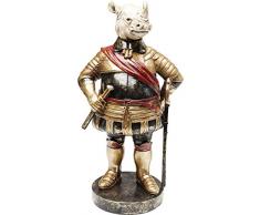 Kare Design Deko Objekt Sir Rhino 40cm, Bekleidetes Nashorn als Deko Figur Accessoire, Lustige Deko in Tier Form für den Wohnbereich, (H/B/T) 40x22x16cm