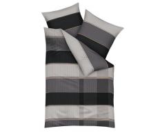 Kaeppel G-100620-29D3-VA97 Bettwäsche Memory, Linon, 1x 80/80 + 1x 155/220 cm, Graphit