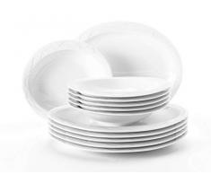 Seltmann Weiden 001.692128 Allegro Tafelservice 12-teilig, Weiß