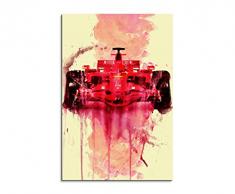 Paul Sinus Art Formula_1_Ferrari_90x60-SA Wandbild Leinwand, 90 x 50 x 3 cm, mehrfarbig