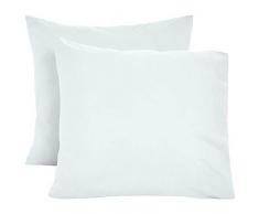 AmazonBasics Kissenbezüge, Mikrofaser, melierter Stoff, 2er-Set, 80 x 80 cm, Cyan (Cool Aqua)