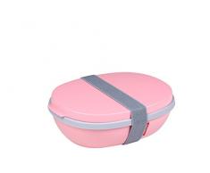MEPAL Lunchbox Ellipse Duo-Nordic pink, Plastik, 22.5 x 17.5 x 7.5 cm