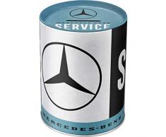 Nostalgic-Art 31020 Mercedes-Benz-Service | Retro Spar-Büchse | Geld-Dose | abnehmbarer Deckel | Metall Spardose, Bunt, 10 x 10 x 13 cm