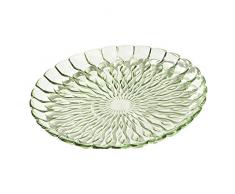 Kartell 1226E2 Dessertteller Kunststoff Transparent 45 x 45 x 3,5 cm 4 Einheiten, grÃÂ¼n