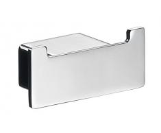 Emco Loft Handtuchhaken doppelt, chrom, Handtuchhalter zur Wandmontage, Badhaken, Länge 70 mm - 57500102