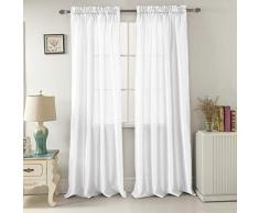 RT Designers Collection Nikki Faux Silk Rod Pocket Vorhang, Polyester, weiß, 54 x 95 in
