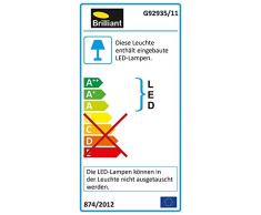 Brilliant Anthony LED Klemmleuchte 40cm Flexarm titan Büro 200 Lumen, LED integriert