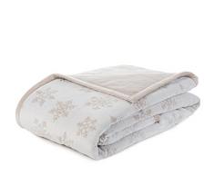 Gözze Wohn- und Kuscheldecke, Doppellagig verarbeitete Wendedecke, Mit Eiskristallen auf Vorderseite, 150 x 200 cm, Creme, 40125-10-150200