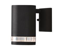 Konstsmide Modena 7511-750 Wandleuchte B: 9cm T: 14,5cm H: 13,5cm / 1x35W / IP44 / lackiertes Aluminium / matt-schwarz