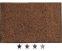 oKu-Tex Fußmatte | Schmutzfangmatte | Eco-Dry| Braun | Baumwolle | Recycling-Gummi | für innen | Eingangsbereich / Haustür / Flur | rutschfest | 40x60 cm