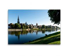 Premium Textil-Leinwand 120 x 80 cm Quer-Format Stadtansicht | Wandbild, HD-Bild auf Keilrahmen, Fertigbild auf hochwertigem Vlies, Leinwanddruck von Peter Schickert
