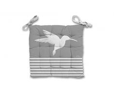 Soleil d Ocre Stuhlkissen, Kolibri, Polyester, Grau, 40 x 40 x 5 cm