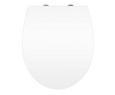 Wenko WC-Sitz Hochglanz Acryl Weiß, High Gloss Oberfläche, Toilettendeckel mit Absenkautomatik, aus Duroplast, 39 x 45 cm
