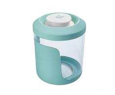 keeeper Cerealienbox, 2-in-1 Deckel mit Ausguss und Trichter, Anti-Rutsch Oberfläche, BPA-freier Kunststoff, 1,25 l, Ø 13,5 x 18 cm, Antonio, Mintgrün