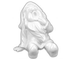Holst Porzellan PSZW 001 Porzellanfigur Zwerg Schlafmütze, weiß, 8.5 x 9 x 11.5 cm, 6 Einheiten