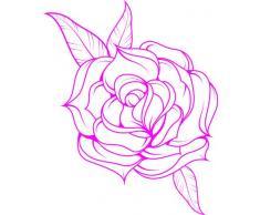 INDIGOS 4051095058472 Wandtattoo w623 Blümen Wandaufkleber in 3 Größen, 120 x 66 cm, rosa