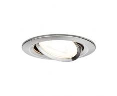 Paulmann Leuchten Paulmann 93652 LED Nova Einbaustrahler rund Deckenspot 3x5,5W Einbaulampe Spot schwenkbar Deckeneinbaustrahler Einbauleuchte, Aluminium, 5.5 W, Eisen gebürstet