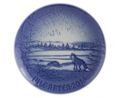Royal Copenhagen 1024800 Xmas Plate Series B&G WEIHNACHTSTELLER 2018, Porzellan, mehrfarbig