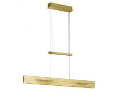 WOFI Pendelleuchte, Aluminium, Integriert, 29 W, Goldfarbig, 91 x 8 x 150 cm