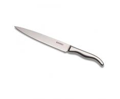 Le Creuset Schinkenmesser, 20 cm 18/8 Damaststahlklinge mit glattem Schliff, Edelstahlgriff, Rostfrei, Silber
