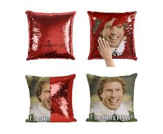 Christmas Buddy Elf C25 Sequin Pillow, Weihnachten Kissen, Sequin Pillowcase, Two Color Pillow, Gift for him, Pillow, Magic Pillow, Mermaid Pillow Cover, Kissenbezug
