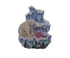 SINTECHNO snf12076–3 Artistic Skulpturale Mutter Eisbär mit Ihr Cubs auf Iceberg Tischplatte Wasser Brunnen