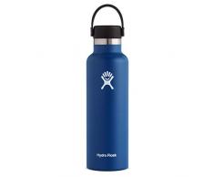 Hydro Flask Trinkflasche 621 ml (21 oz), Edelstahl und vakuumisoliert, Standard-Öffnung mit auslaufsicherer Flex Cap, Cobalt