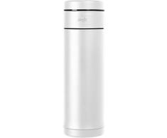 Emsa 515288 Tee Isolierbecher Mobility Slim, 0,32 Liter, 100 % dicht, 12 Stunden heiß und 24 kalt, integrierter Teefilter, weiß