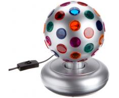 Reality Leuchten R5341-87 Tisch Discokugel, EEK G, inkl. 1x E14, mit Drehfunktion, in titanfarben