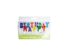 amscan Kuchenkerzen, Motiv Schriftzug Happy Birthday, 13 Stück