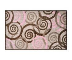 LifeStyle-Mat Designer Fussmatte Haustür – Fussmatten rutschfest und waschbar – Schmutzfangmatte/Fussabstreifer – BRAUN 50x75cm