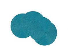 Now Designs Runde Disko Platzsets, 4 Stück pfau