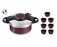 Tefal P4605103 Schnellkochtopf Clipso Minut Duo 5L + 7 Formen Proflex