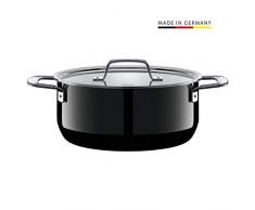 Silit Zeno Black Kochtopf 24cm, Metalldeckel, Bratentopf 4,4l, Silargan Funktionskeramik, Topf Induktion, schwarz