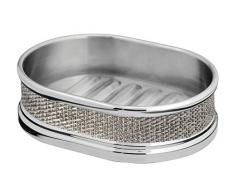 InterDesign Twillo Seifenschale für Bad, Küche-Metallic, Silber