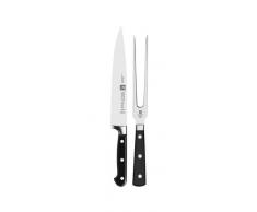 Zwilling 35601100 Professional S Messerset, 2-tlg., Rostfreier Spezialstahl, Zwilling Sonderschmelze, genietet, Vollerl, Kunststoff-Schalen, 420 x 95 mm, schwarz