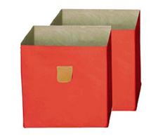 Phönix 817301OR Aufbewahrungsbox StorIt im 2er Set passend zu Caro Regalen, 34 x 34 x 34 cm, orange