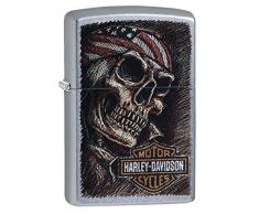 Zippo Harley-Davidson Feuerzeug, Messing, Street Chrome, One Size