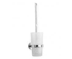 SMEDBO Toilet Brush Wallmount, Polished Chrome YK333 Zeithalter mit Toilettenbürste poliert, silber, 10.7 x 10.7 x 40.799999999999997 cm