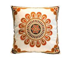 MeMoreCool Bohemia Exotischer Stil Kissenbezug Exquisite stereoskopisch bestickte Baumwolle Überwurf Kissenbezug Indische Dekoration Sofa Kissenbezug Kissenbezug 45,7 x 45,7 cm, baumwolle, Style29, 18 x 18 incheses